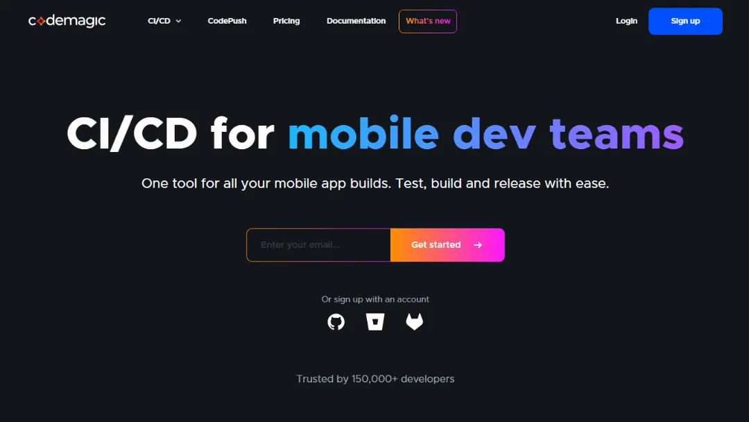 Codemagic Website Screenshot