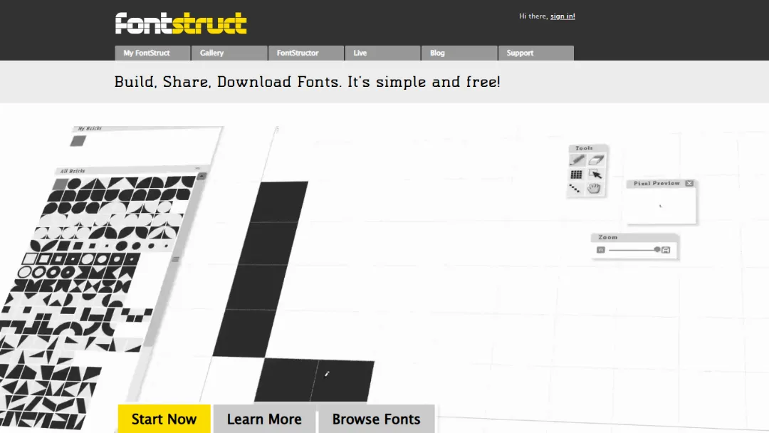 FontStruct Website Screenshot