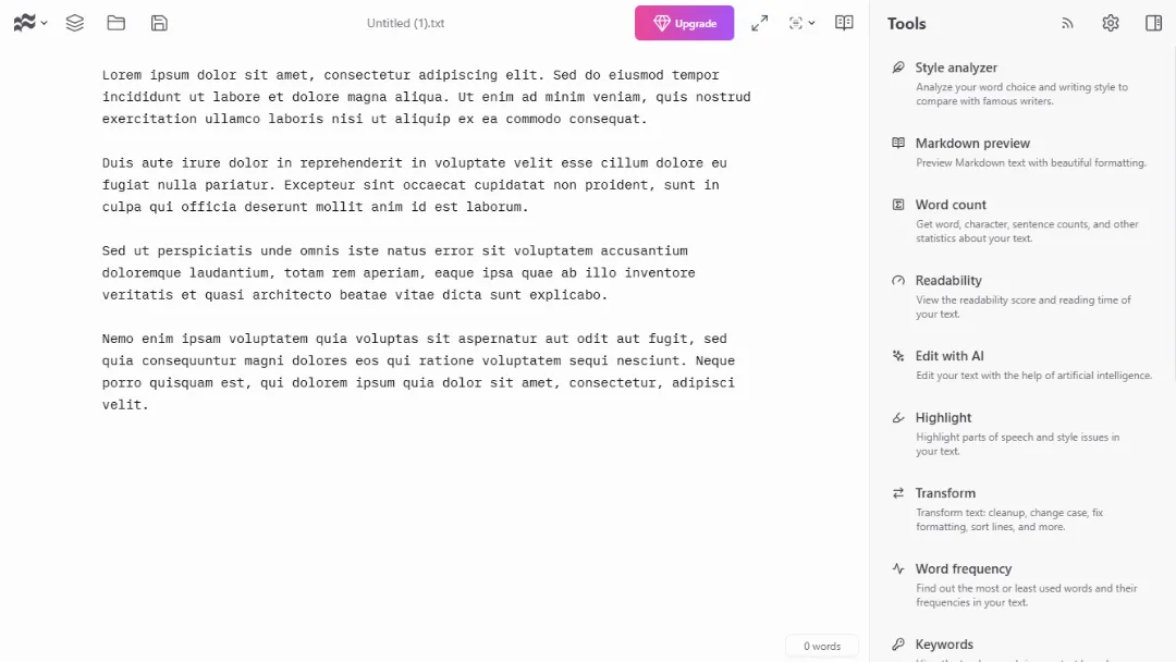 I Write Like (IWL) Website Screenshot