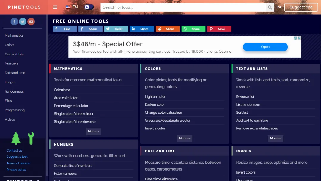 PineTools WebCurate PineTools WebCurate