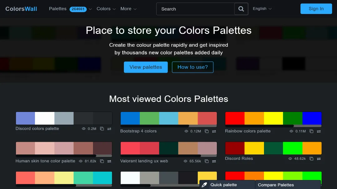 ColorsWall Website Screenshot