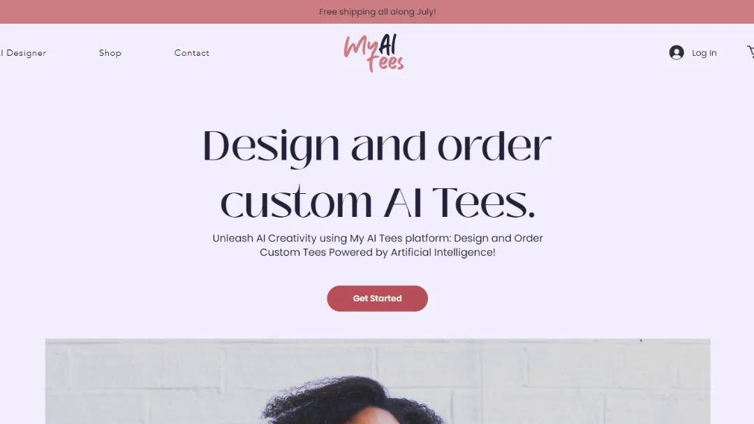 My AI Tees Website Screenshot